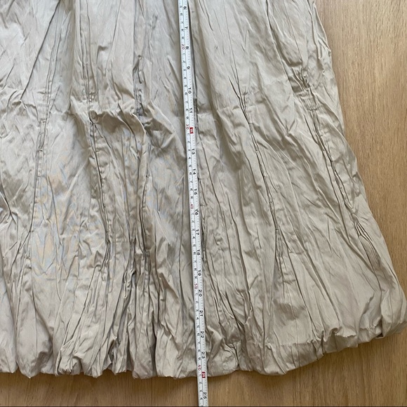 MAX MARA Gray Crinkle Knee Length Puffy Skirt - Picture 5 of 9